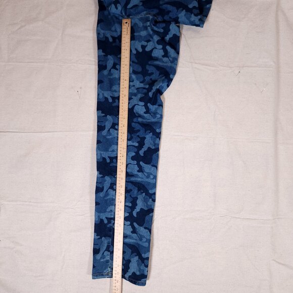 Woman Within Blue Jeans Size 14W Tall Camo Denim Pants Stretch Casual Urban - Picture 6 of 15